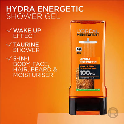 L'Oreal Paris Men Expert Hydra Energetic Shower Gel 400ml - Awaken Your Skin
