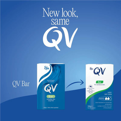 QV Soap-Free Cleansing Bar for Eczema & Sensitive Skin Twin Pack 2x100g