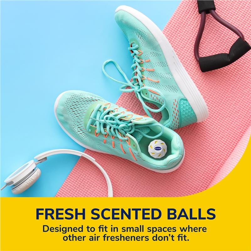 Dr. Scholl's 4-Pack Shoe Deodorizer Balls – Reusable Freshness for Shoes & Bags