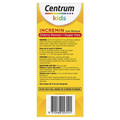 Centrum Kids Incremin Iron Mixture - Cherry Flavour 200ml-Auzzi Store