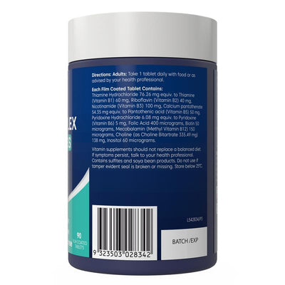 Bioglan Mega B Complex 90 Tablets – Energy, Stress & Immune Support, Vegan