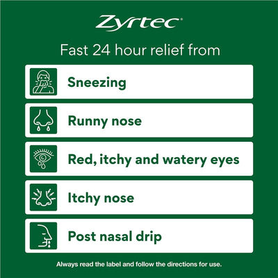 Zyrtec Rapid Acting Antihistamine Allergy Relief - Mini Tablets (30 Pack)