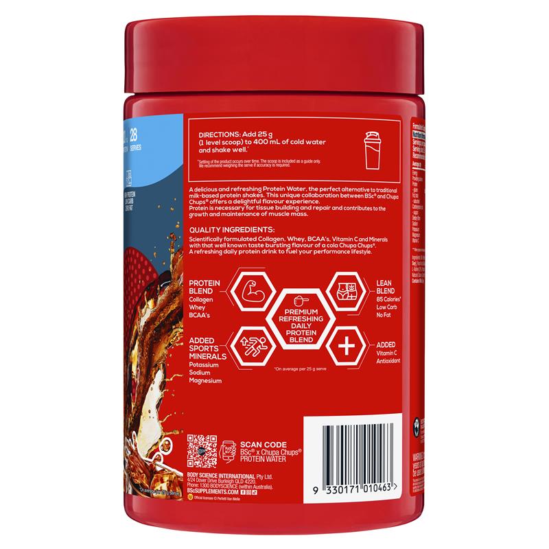 BSc x Chupa Chups Protein Water Cola 700g - Ultimate Protein Hydration