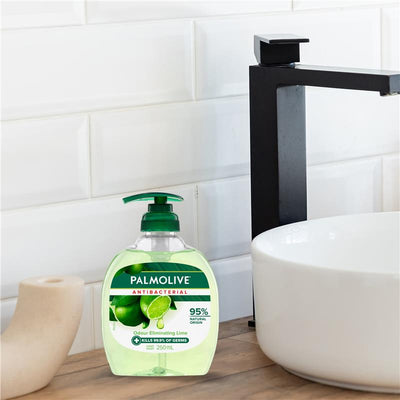 Palmolive Antibacterial Odour Neutralising Liquid Hand Wash Lime Pump 250mL - Gentle & Effective Clean