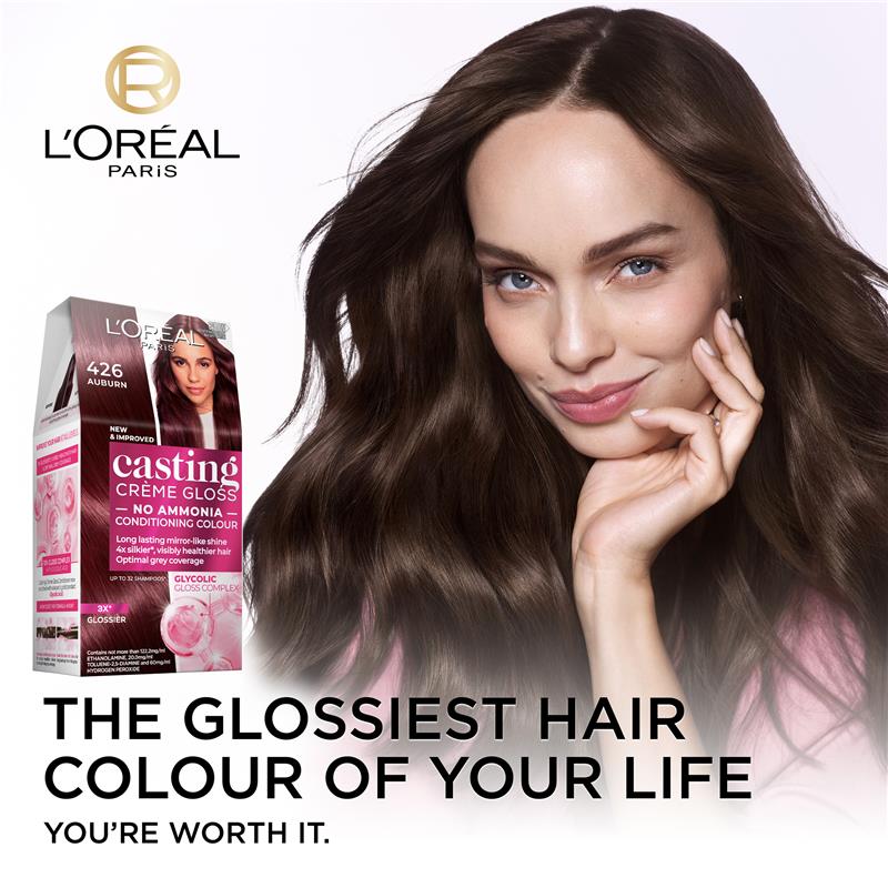 L'Oreal Paris Casting Crème Gloss Semi-Permanent Hair Colour - 426 Auburn (Ammonia Free)-Auzzi Store