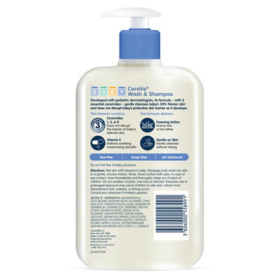 CeraVe Baby Wash Shampoo 473ml - Nourishing Clean for Your Baby