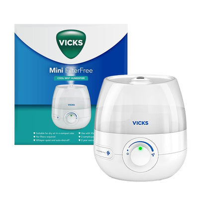 Vicks Mini FilterFree Cool Mist Humidifier - Optimal Humidity for Better Breathing
