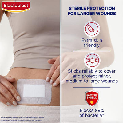Elastoplast Sensitive Dressing XXL 8x10cm - 5 Sterile Dressings