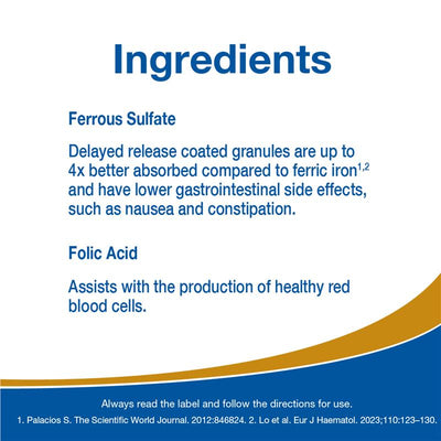 Fefol Iron & Folate Supplement - 60 Capsules for Energy Support
