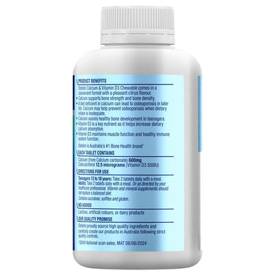 Ostelin Calcium & Vitamin D3 Chewable Tablets, 120 for Bone Health