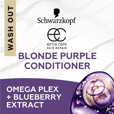 Schwarzkopf Extra Care Blonde Anti-Yellow Toning Purple Conditioner - 250ml
