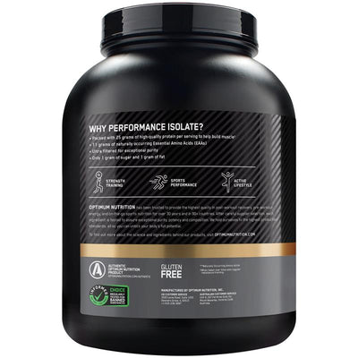 Optimum Nutrition Performance Isolate Vanilla Softserve 2.27kg - Premium Whey Protein