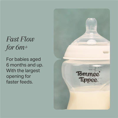 Tommee Tippee Natural Start Fast Flow Teats - 2 Pack for Optimal Feeding