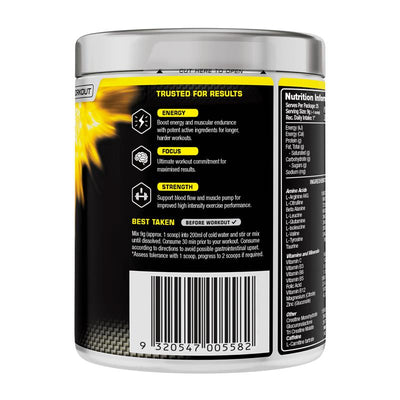 Vital Strength Pre Workout Powder - Raspberry Rush 225g | Explosive Energy