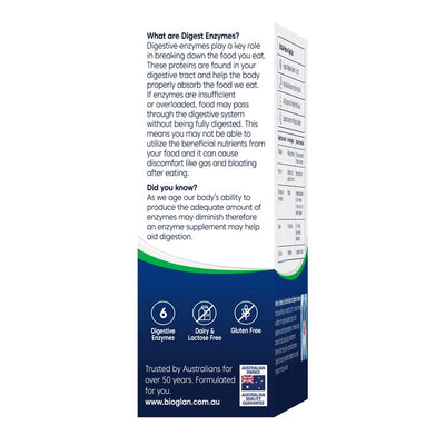 Bioglan Platinum Digest Eze Multi Action 40 Capsules - Digestive Support