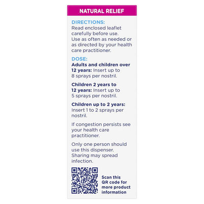 FLO Saline Plus Nasal Spray - 30ml for Nasal Congestion Relief