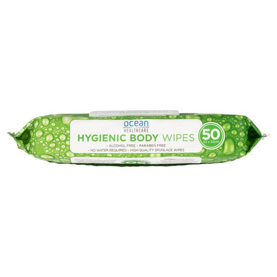 Ocean Healthcare Adult Body Wipes, pH Balanced, Alcohol-Free, 50 Pack