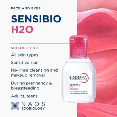 Bioderma Sensibio H2O Soothing Micellar Water Cleanser 100ml - Gentle Cleansing for Sensitive Skin