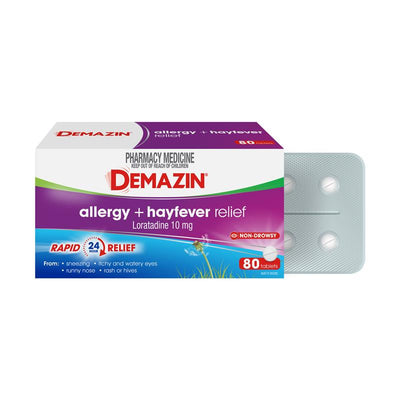 Demazin Allergy + Hayfever Relief Non-Drowsy - 80 Tablets Exclusive Size