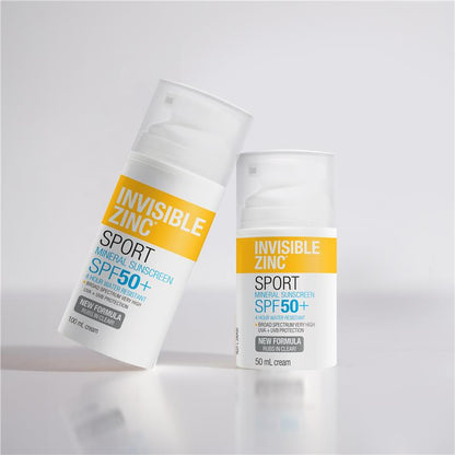 Invisible Zinc SPF 50+ Sport Mineral Sunscreen - 50ml-Auzzi Store