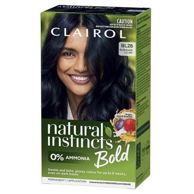 Clairol Natural Instincts Bold Blue Black Permanent Hair Colour - 180g