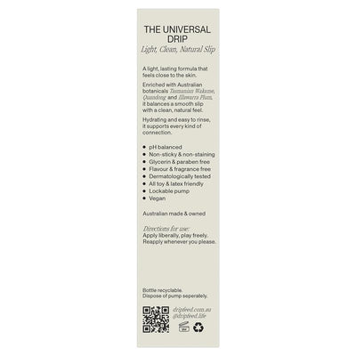 drip Water-Based Lubricant 75ml Natural, Fragrance-Free, Sensitive Skin