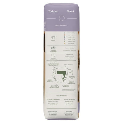 Tooshies Eco Nappies with Organic Bamboo Size 4 Toddler (10-15kg) - 36 Pack