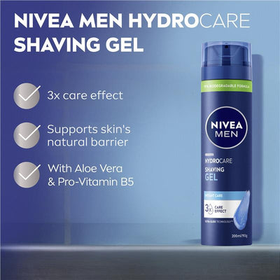 NIVEA MEN Protect & Care Moisturising Shave Gel with Aloe Vera, 200ml