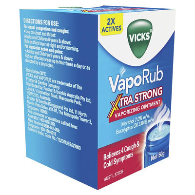 Vicks VapoRub Xtra Strong 50g - Ultimate Cold Relief Ointment