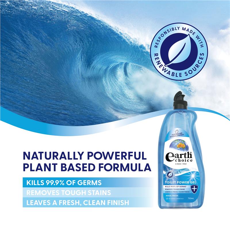 Earth Choice Toilet Cleaner Aqua Fresh 750ml - Powerful Eco-Friendly Clean-Auzzi Store