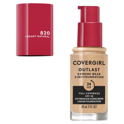 Covergirl Outlast Extreme Wear Foundation 820 Creamy Natural 30ml