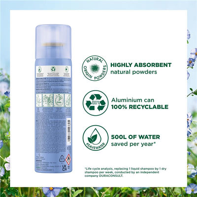 Klorane Dry Shampoo with Organic Flax XL Volume 150ml - Volumizing Hair Care