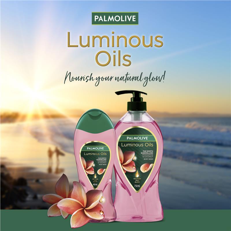 Palmolive Luminous Oils Natural Frangipani & Coconut Body Wash 400mL