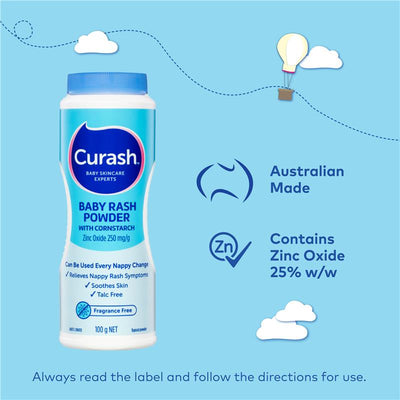 Curash Baby Rash Powder with Cornstarch - 100g
