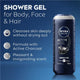 NIVEA MEN Active Clean 3-in-1 Shower Gel with Active Charcoal, 500ml – view 3 - Auzzistore