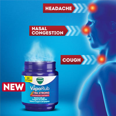 Vicks VapoRub Xtra Strong 100g - Powerful Relief for Cough & Cold Symptoms