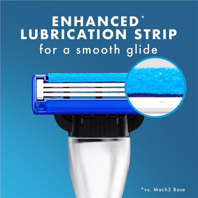 Gillette Mach3 Turbo Razor Cartridges 4-Pack – 3D Shave, 15 Uses