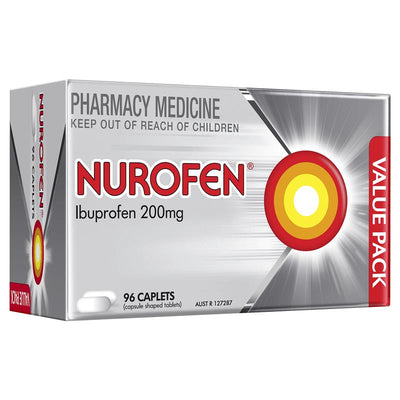 Nurofen Pain and Inflammation Relief Caplets 200mg - 96 Pack