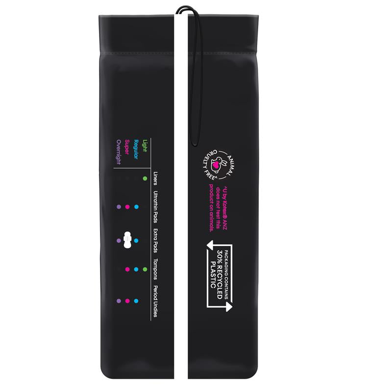 U by Kotex Super Extra Wing Pads, 14-Pads, Leak-Proof