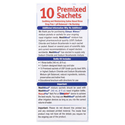 NeilMed Sinus Rinse Starter Kit 10 Sachets - Natural Sinus Relief