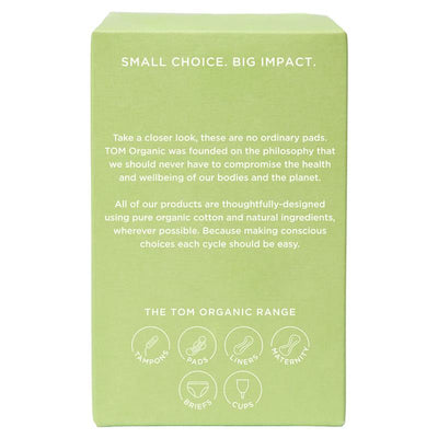 TOM Organic Ultra Thin Regular Pads, 10-Pads, 100% Organic Cotton