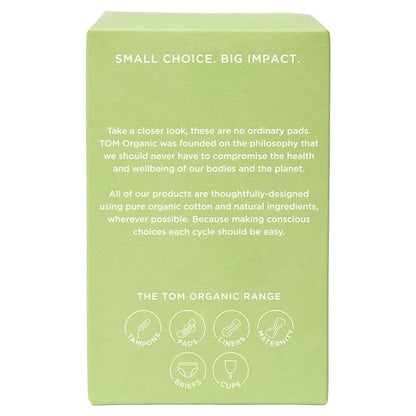 TOM Organic Ultra Thin Regular Pads, 10-Pads, 100% Organic Cotton