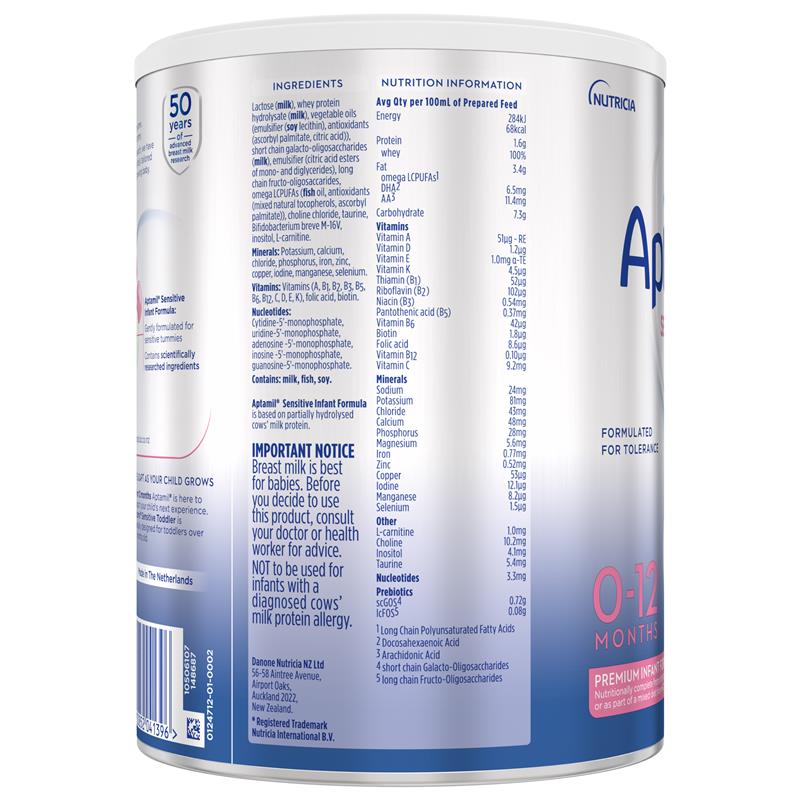 Aptamil Prosyneo Sensitive - Infant Formula for 0-12 Months (900g) - Auzzi Store