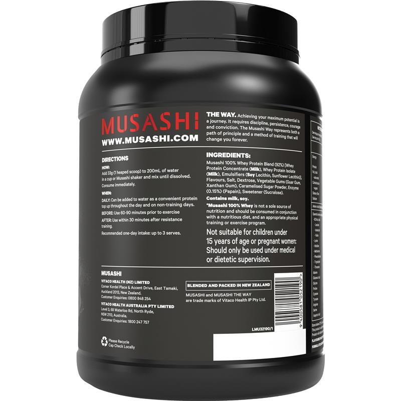Musashi 100% Whey Salted Caramel - 900g Premium Protein Blend