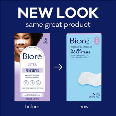 Biore Witch Hazel Ultra Deep Cleansing Pore Strips - 6 Pack