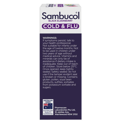 Sambucol Black Elderberry Cold & Flu Kids Liquid - 120mL