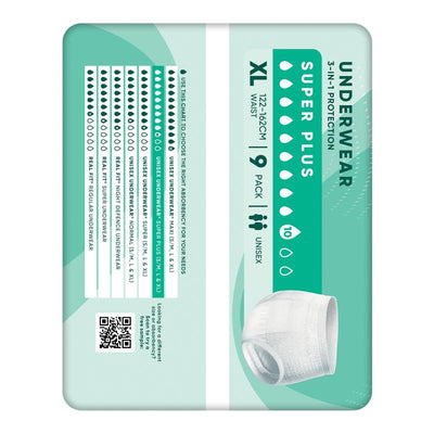 Depend Underwear Super Plus - Extra Large 9 Pack for Maximum Protection