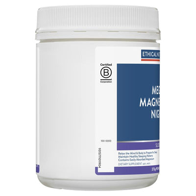 Ethical Nutrients Mega Magnesium Night 272g – Glycinate & Passionflower Sleep Aid