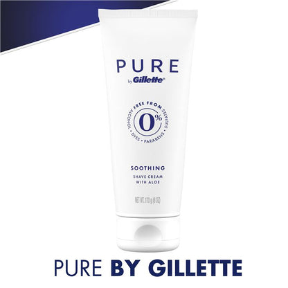 Gillette Pure Shave Cream for Men, 170g – Aloe Infused, Sensitive Skin