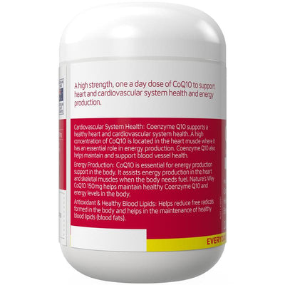 Nature's Way CoQ10 150mg - 200 Soft Capsules for Heart & Energy